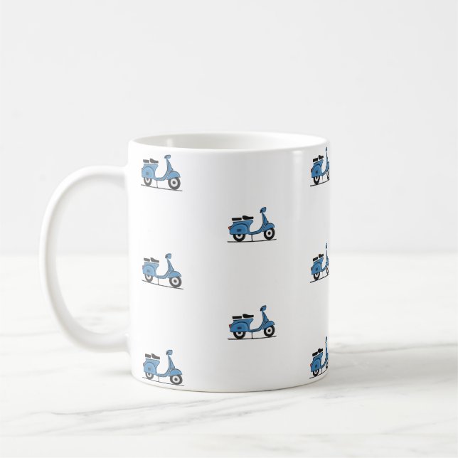blå vespa kaffemugg (Vänster)