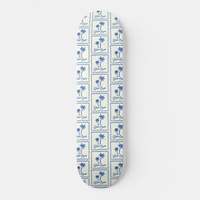 Blå vik mini skateboard bräda 18,5 cm (Framsida)