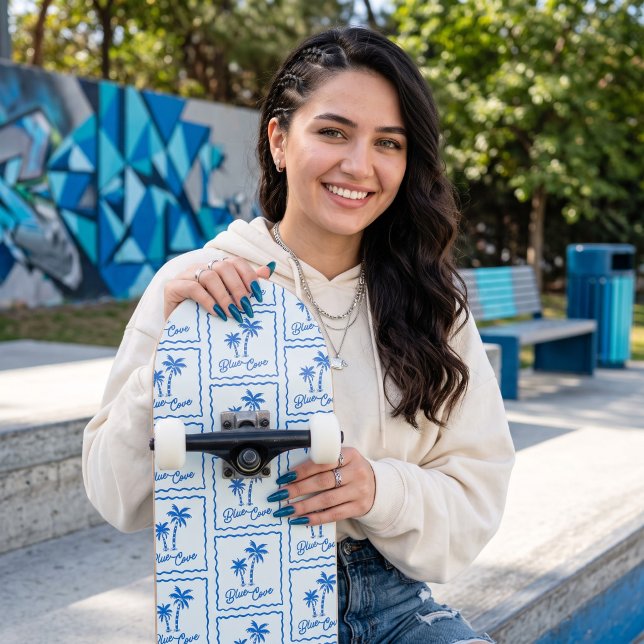 Blå vik mini skateboard bräda 18,5 cm (Skapare uppladdad)