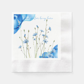 Blå Vild Blomma Pappersservett