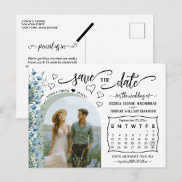 Blå vilda blommor Foto & Kalender Spara datum Meddelande Vykort