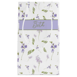 Blå Vildblomma Akvarell Monogram