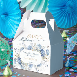 Blå vildblomma Baby in Bloom Blommig baby shower  Presentaskar