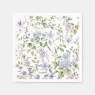 Blå Vildblomma Cocktailservett Pappersservett