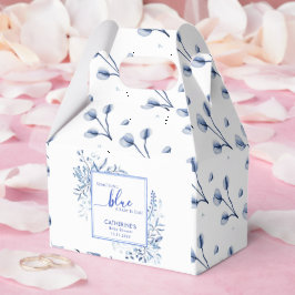 Blå Vildblomma Något Blått Bebis Shower Presentaskar