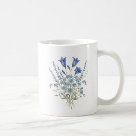 Blå vildblomsbukett kaffemugg