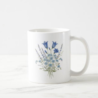 Blå vildblomsbukett kaffemugg