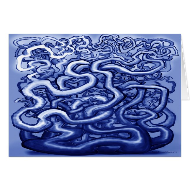 Blå vindruvor hälsningskort (Framsidan Horizontal)