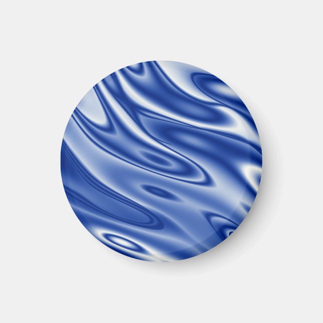 Blå vinkara mönster magnet (Framsidan)