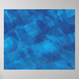 Blå vinklar, Abstrakt, Contemporary Faux Canvas Pr Poster