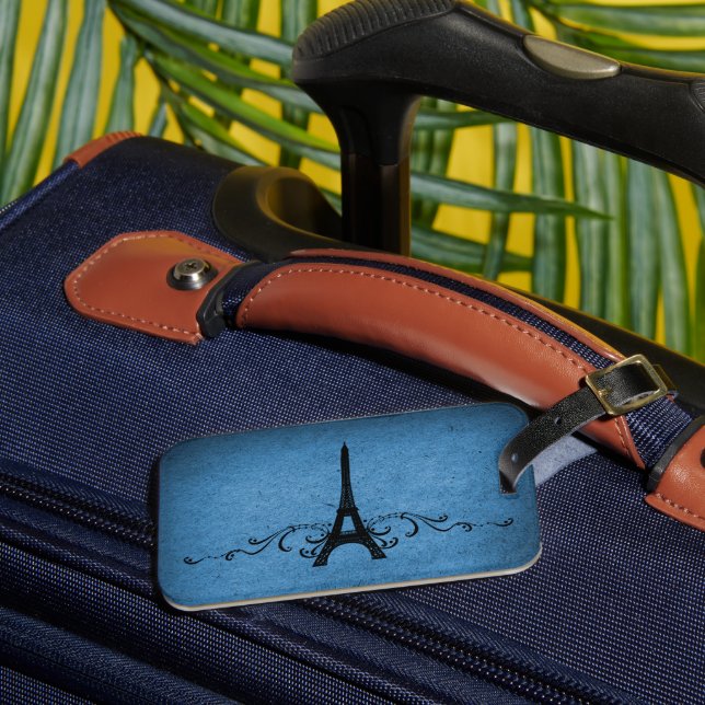 Blå Vintage, Fransk blommande Bagagebricka (Framsida Insitu 3)