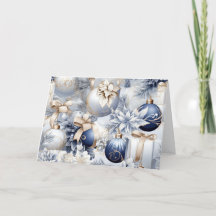 Blå Vintage Julblommor