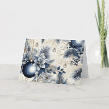 Blå Vintage Julblommor