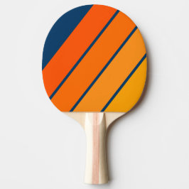 Blå Vintage Kraftiga Ränder Pingisracket