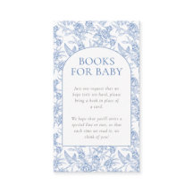 Blå Vintage Toile De Jouy Pojke Script Baby Shower