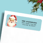 Blå Vintage Vattenfärg Jultomten jul Returadress Etikett<br><div class="desc">Skicka festive hälsning med vår blåfärgade Vintage Watercolor Jultomten julreturadress - etikett! Den här charmerande etiketten har en nostalgisk vattenfärgad illustration av Jultomten som ställs mot en livfull bakgrund,  försedd med delikat snöflingor. Perfekt för att sprida helgdag jublande,  denna design fångar julens tidlösa anda.</div>