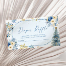 Blå vinter-blåvinter-babyskor Diaper Raffle