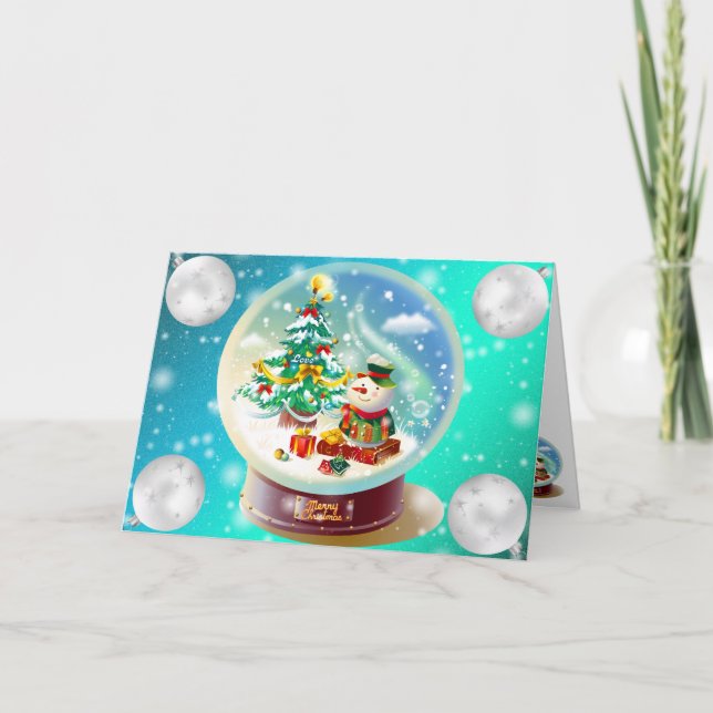 Blå vinter kort (Framsida)