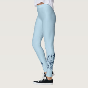 Blå vinter-Låt det snöa Leggings