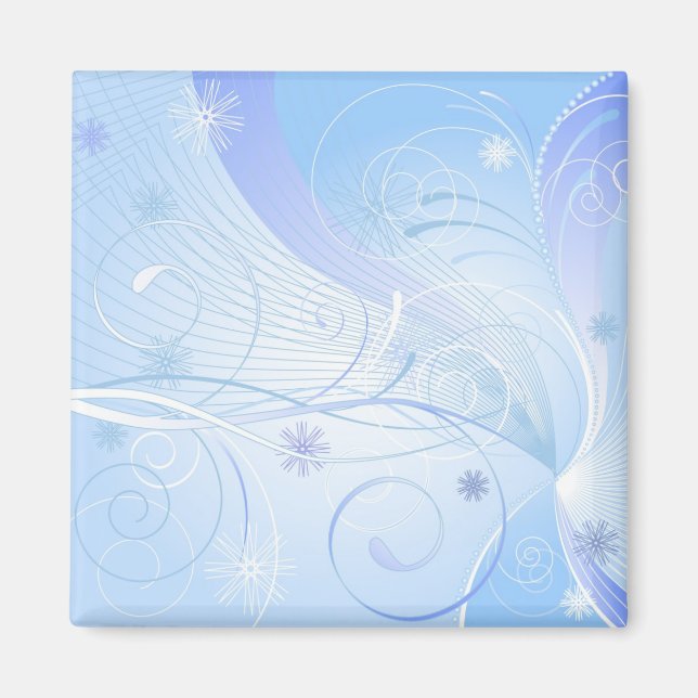 blå vinter magnet (Framsidan)