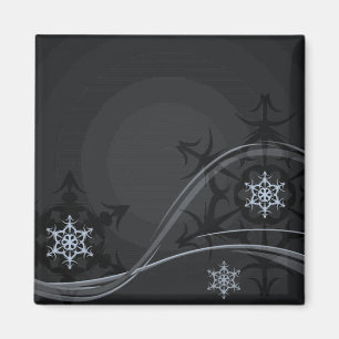 Blå vinter-magnet magnet