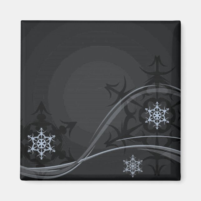 Blå vinter-magnet magnet (Framsidan)