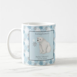 Blå vinter-Polarna Bear Baby Shower Gift Kaffemugg