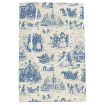 Blå Vinter Toile Chinoiserie