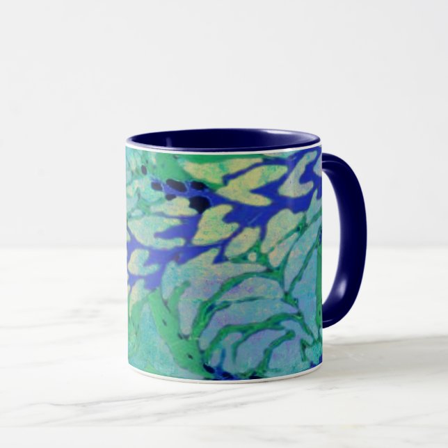 Blå vinvåg 11oz Mugg (Framsida höger)