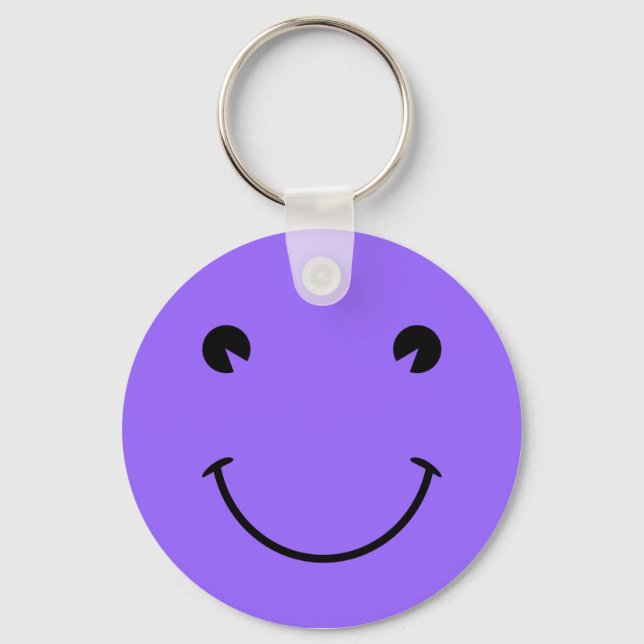 Blå Violett Ansikte Nyckelring (Framsida)