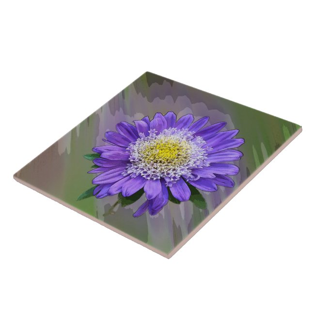 blå violett blomma kakelplatta (Sidan)
