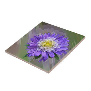 blå violett blomma kakelplatta