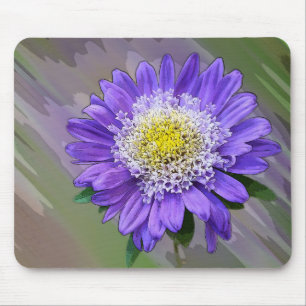 blå violett blomma musmatta