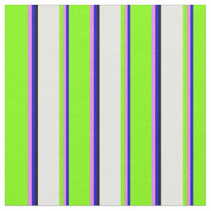 Blå, violett, chartreuse, vit och svart Färgad Tyg