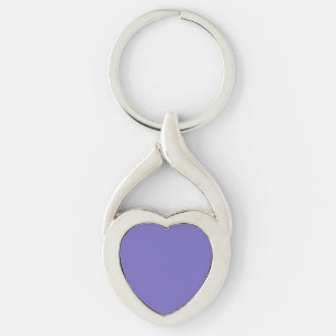 Blå-violett (Crayola)(enfärgad) Twisted Heart Silverfärgad Nyckelring