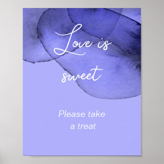 Blå violett lavendel kärlek är söt bröllopsdusch poster