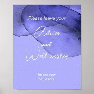 Blå violett lavendel Råd och goda önskningar Poster