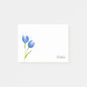 Blå violett Tulips Post-it Notes Block