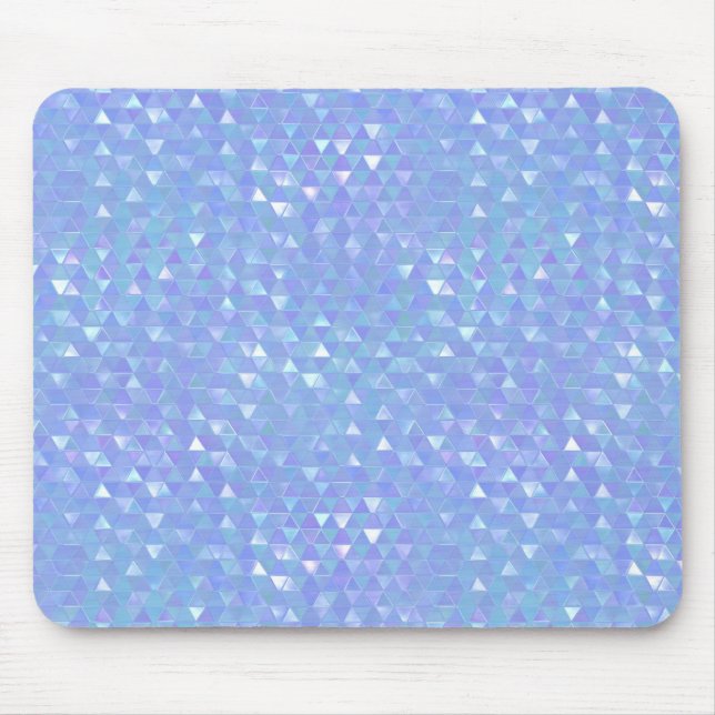 Blå Violetta Trendiga Trianglar Geometriskt Mönste Musmatta (Framsidan)