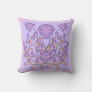 Blå violettblommor av glasruta 3D Kudde