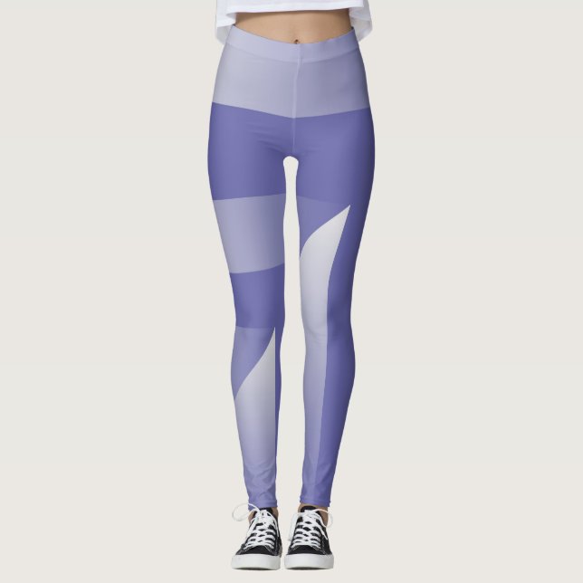 Blå violettskuggor leggings (Framsida)
