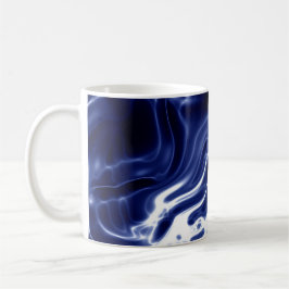 Blå virvlande mönster kaffemugg