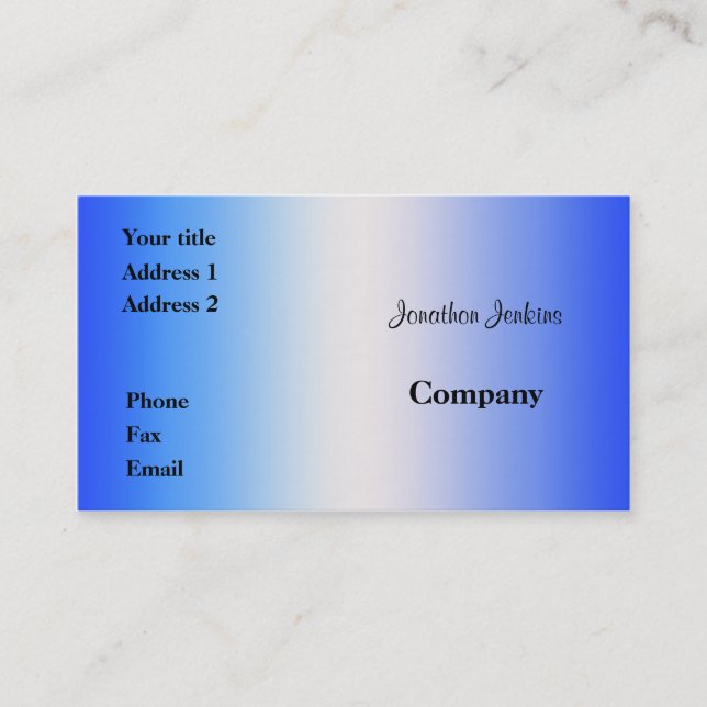 Blå Visitkort (Framsida)