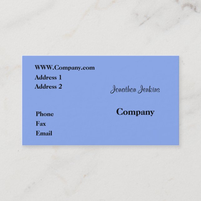 Blå Visitkort (Framsida)