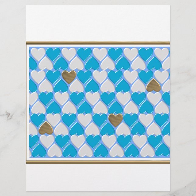 Blå, vit bayersk mönster. (Framsida)