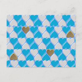 Blå, vit bayerskt mönster. vykort