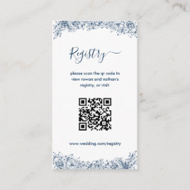 Blå vit blomma, Elegant Tilläggskort