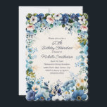 Blå vit Blommigt 60:e kallopad födelsedag Inbjudningar<br><div class="desc">Elegant marin och dammblått med vit vattenfärgsblått blommigt 60 födelsedagsfester skalad till kant för kvinnor. Den här inbjudan är designad för en 60-årsdag men kan anpassas för alla i alla åldrar. Kontakta mig om du behöver hjälp med dina anpassningar eller om du vill begära ytterligare matchning eller samordning av Zazzle-produkter...</div>
