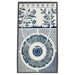 Blå vit Blommigt, kinesisk runda