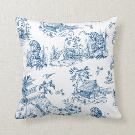 Blå & Vit Chinoiserie Kudd Kudde